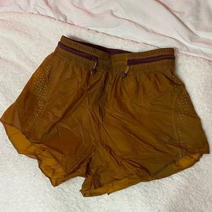 Mustard yellow orange lululemon Roksanda shorts